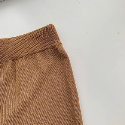 Fashion Knitted 2 Pieces Sets Women V-Neck Single Breasted Cardigan+High Waist Wide Leg Long Pants 2024 New Solid Sweater Suits