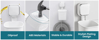 TAILI Zahnbürstenhalter mit Saugnapf für die Dusche, bohrfrei, abnehmbare Zahnpasta, selbstentleerender Rasiererhalter, Organizer für Badezimmer