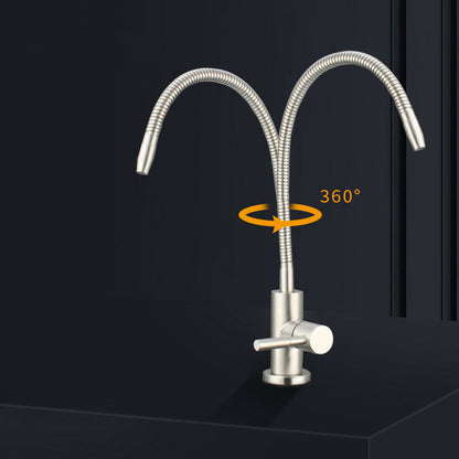 1/4" Kitchen Water Filter Tap Flexible Drinking Tap Water Purifier Faucet  304 Stainless Steel Kitchen Faucet