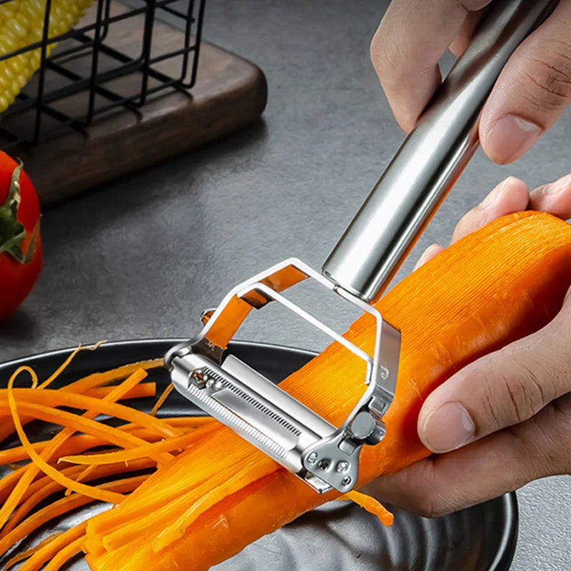 Kitchen Vegetable Peeler Stainless Steel Potato Peeler Slicer Korean Carrot Grater Shredder Multifunctional Fruit Veggie Tools.