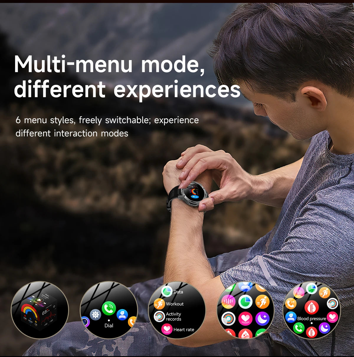 LIGE 2025 New 1000mah Smart Watch Men AMOLED HD Display Sport Fitness LED Flashlight Bluetooth Call Smartwatch For HUAWEI XIAOMI.