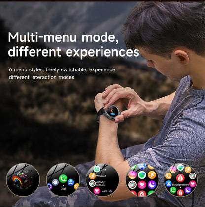 LIGE 2025 New 1000mah Smart Watch Men AMOLED HD Display Sport Fitness LED Flashlight Bluetooth Call Smartwatch For HUAWEI XIAOMI.