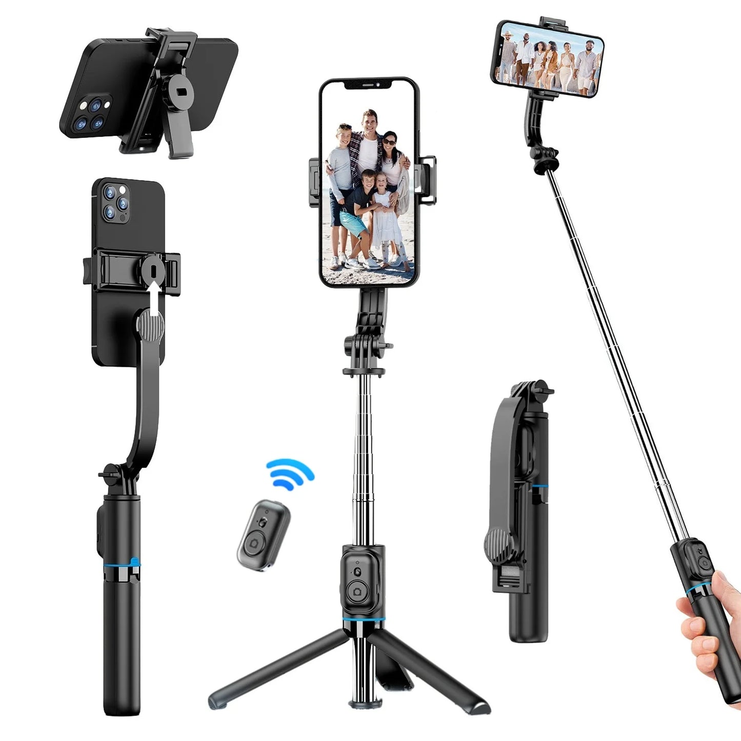 Selfie Stick with Tripod Stand and Remote, 42" Extendable Selfie Stick for iPhone 15 14 13 12 Pro Max Android Galaxy S23 S22.
