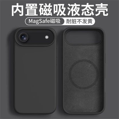 Magnetic Case For iPhone 17 Pro Max 17 Ari MagSafe Luxury Liquid Silicone Comfortable Feel Built in Flocking Protect Cover