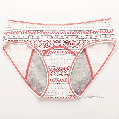 Menstrual Panties Leakproof Ladies Menstrual Pants Women's Cotton Briefs Teenager Student Mid Waist Panties for Menstruation