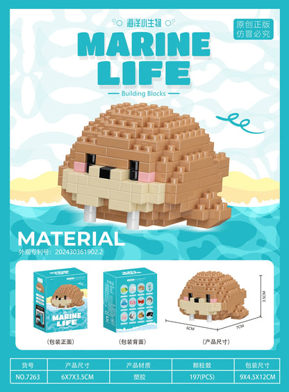 Marine Animals Micro Particle Building Blocks Toys for Children 6 to 10 Years Animal Diy Assembled Toys Puzzle Games Child Gifts