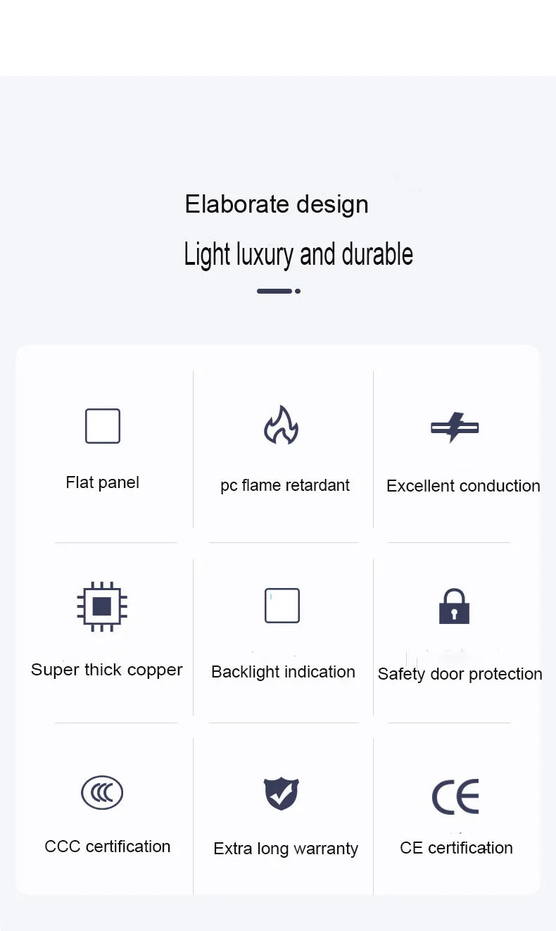 UK Standard 13A Gold USB Stecker Wandsteckdose Lichtschalter, 220V Universal 6-Loch-Doppelsteckdose mit 2,1A USB-Ladeanschluss.