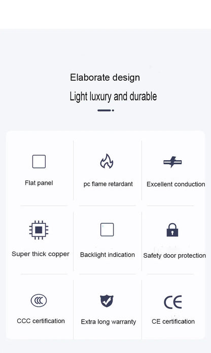 UK Standard 13A Gold USB Stecker Wandsteckdose Lichtschalter, 220V Universal 6-Loch-Doppelsteckdose mit 2,1A USB-Ladeanschluss.