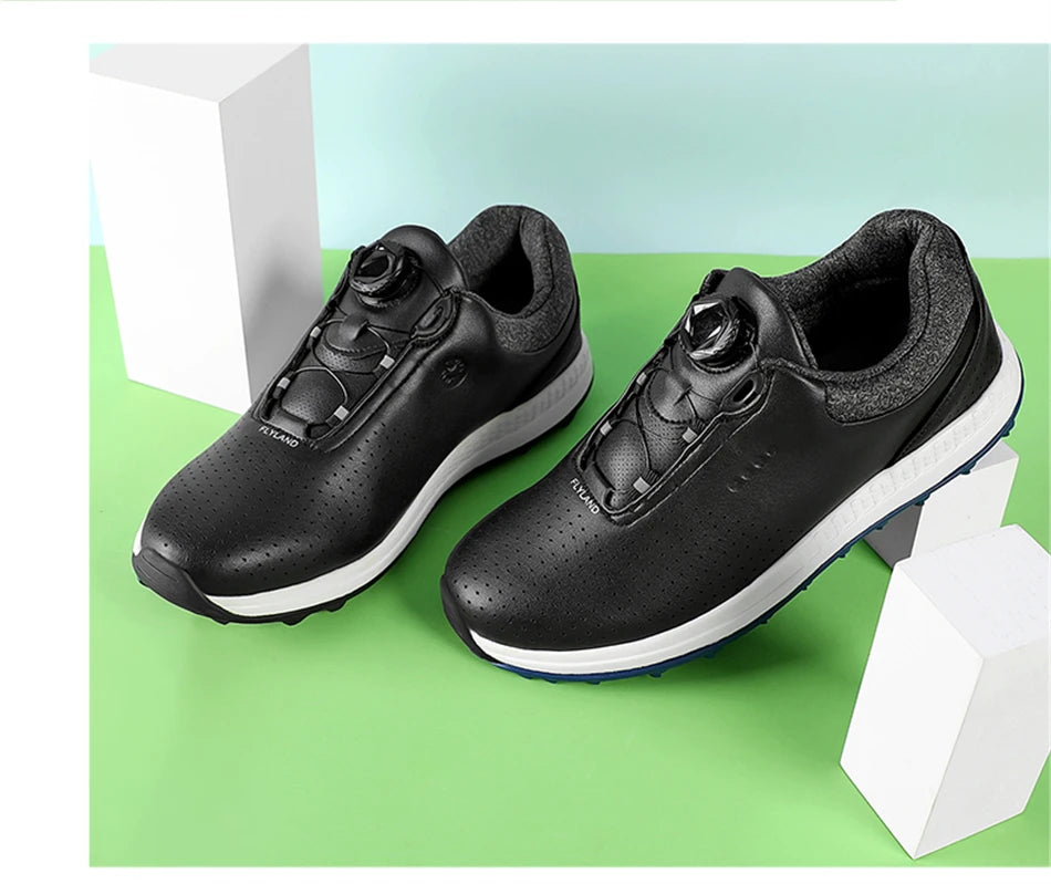 Breathable Luxury Golf Shoes Men Comfortable Outdoor Spikeless Golf Sport Training Sneakers Non-Slip Waterproof Walking Footwear