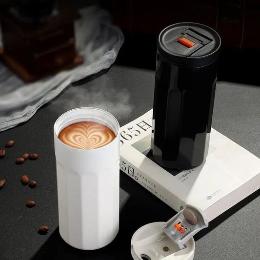 New Xiaomi Ceramic Coating Coffee Mug Stainless Steel Insulated Mug High-value Girls Cup Portable Walking Mug for Home School.