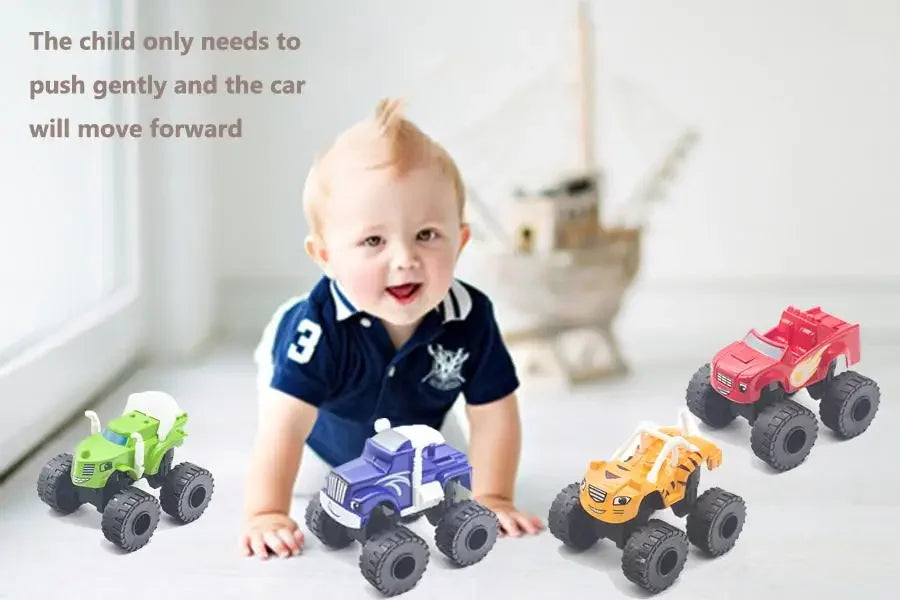 Flame and Machine Monster Car Toys Russian Crusher Truck Vehicles Figure Blaze Toy Blaze The Monster Machines Birthday Gifts.