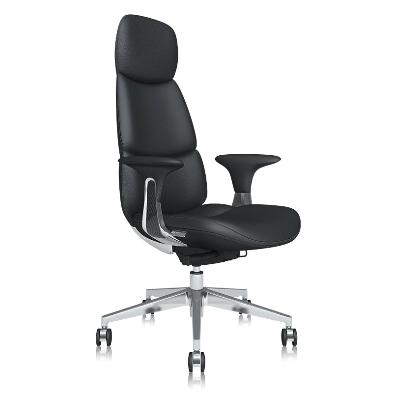 Bequemer Chefbürostuhl, luxuriöser grauer Designer-Drehstuhl, ergonomisch, tragbar, für das Home Office von Fotel Gaming