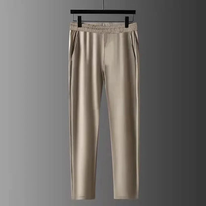 2025 Summer New Fashion Solid Color Comfortable Breathable Sports Suit Men's Business Leisure Loose Size Two-Piece Set M-4XL.