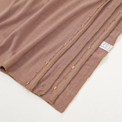 Rhinestone Modal Cotton Jersey Hijab Scarf For Women Stretch Shawl Plain Muslim Headband Fashion Solid Color Long Muffler.