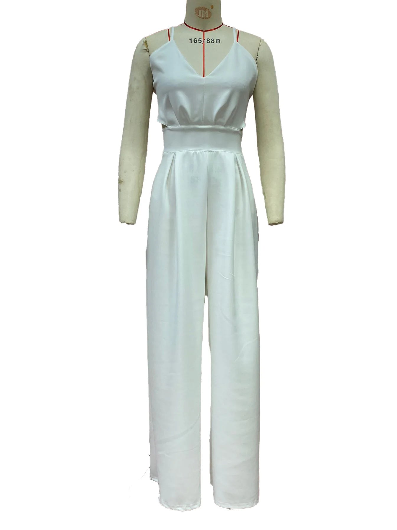 Women Sexy Jumpsuits Backless V-neck Spaghetti Strap Lace-up New Summer Sleeveless Elegant Street Wide-leg Pants Long Rompers.