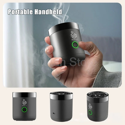 2025 New Arabic Aroma Diffuser USB Car Portable Electric Incense Burner Bakhoor Arabia Charcoal Burner Big Size Burning Space.