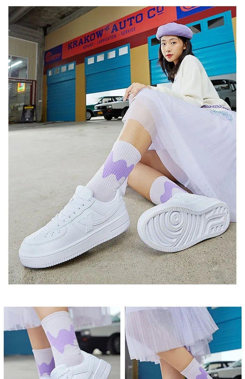 Xtep Skateboarding Shoes Non-Slip Wear-Resistant Casual White Couple Skate Sneakers Male Female Luxury Brand Shoes 881219319851.
