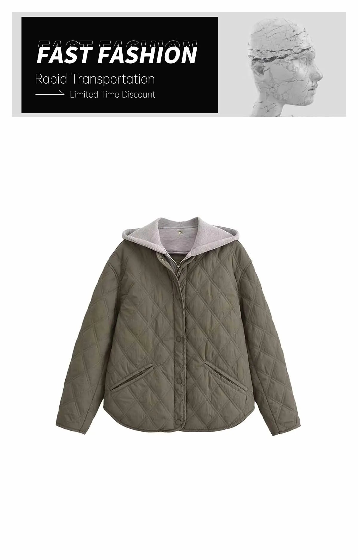Unizera 2024 Herbst/Winter neues Produkt Mode lässig Damen Rundhals ausschnitt lose Langarm Kapuzen jacke Top.