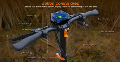 KuKirin G2 Pro VMP Electric Scooter 500W 48V 15.6Ah 9 Inch Off-road Tire Foldable Electric Scooter 25KM/H Speed 65KM Range.