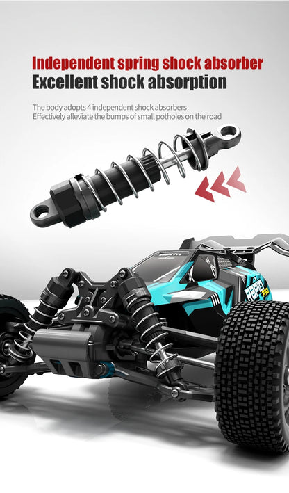 Teeggi 16101 /16102 PRO 1:16 High Speed RC Car With LED Light Drift 70KM/H 4WD RC Off-Road Car Monster Truck Toy For Kid Gifts