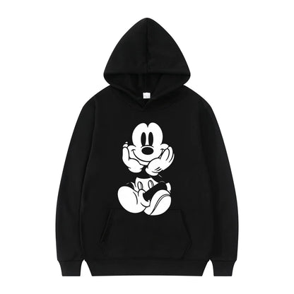 Disney Mickey Mouse Cartoon Anime Women Pullover Tops Spring Autumn Men Hoodie New Fashion Sports Oversized Sweatshirt Clothing.