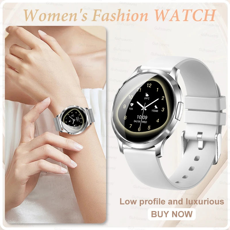 2025 New Smart Watch For Women AMOLED Screen Watches IP68 Waterproof Heart Rate Monitor Ladies Call Smart watch For Android ios