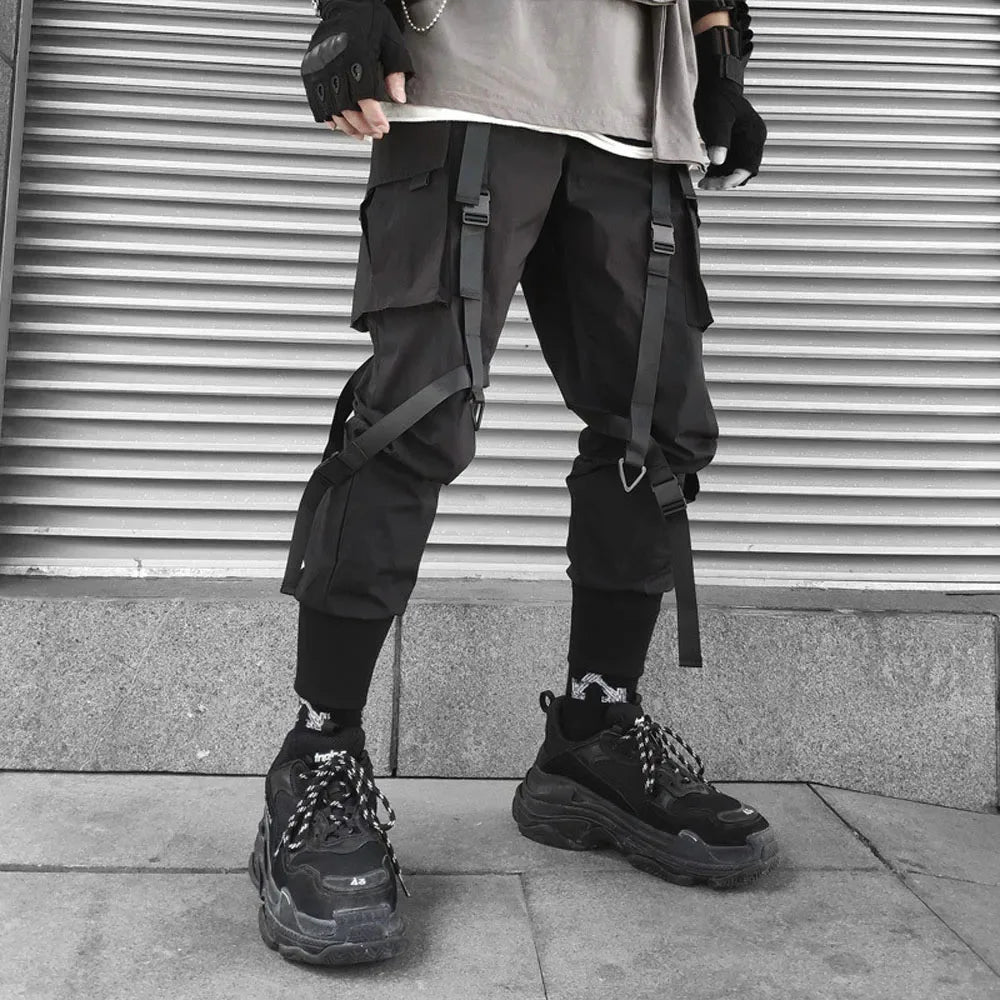 Men Joggers Cargo Pants Multi-pocket Elastic Waist Harem Pants Men Casual Hip Hop Streetwear Sweatpants Pencil Pants Techwear.
