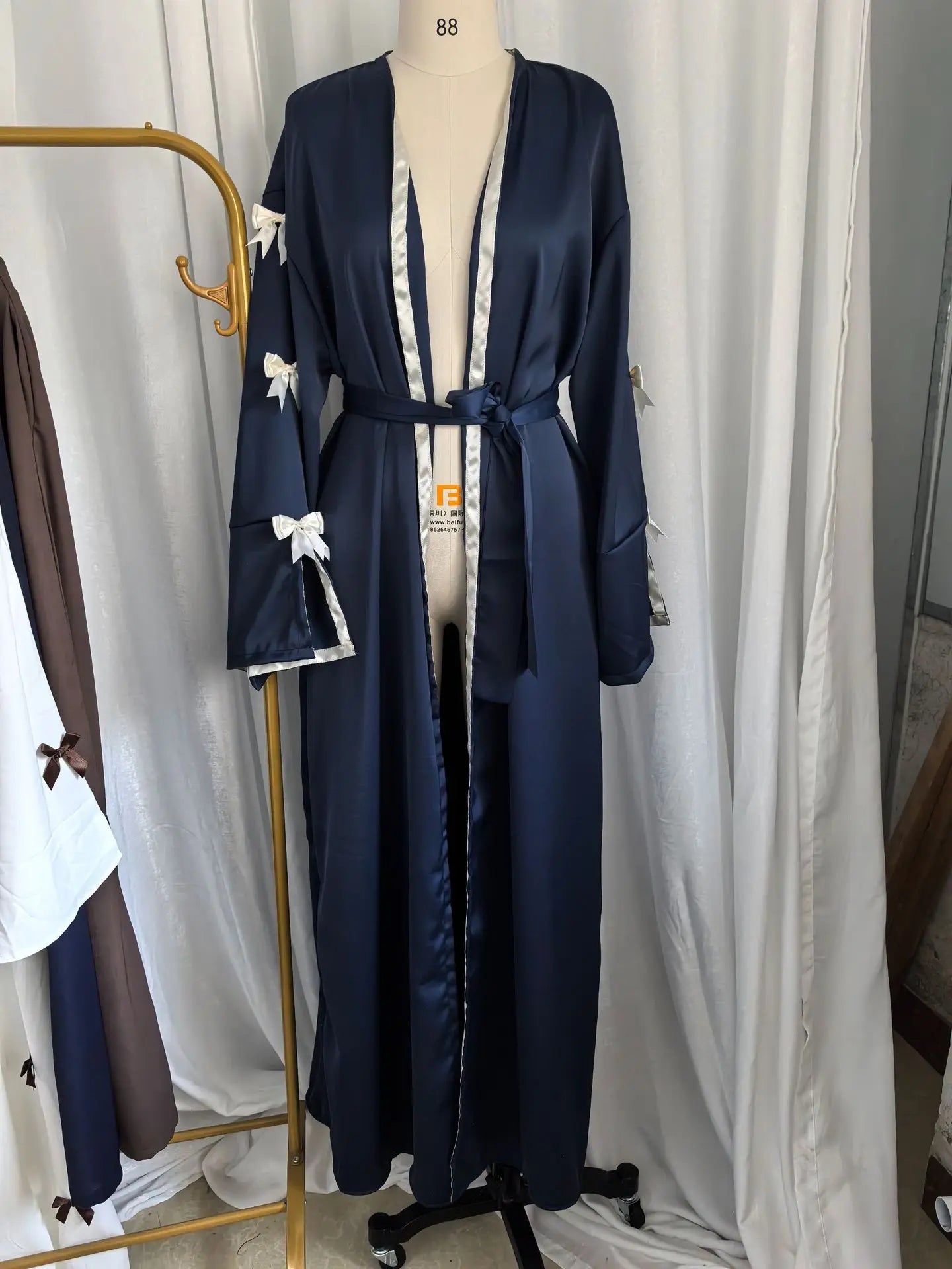 Eid Muslimischen Bogen Abaya Frauen Kleider Jalabiya Vestidos Largos Split Hülse Ramadan Marokko Dubai Lange Robe Party Islam Kaftan 2025.