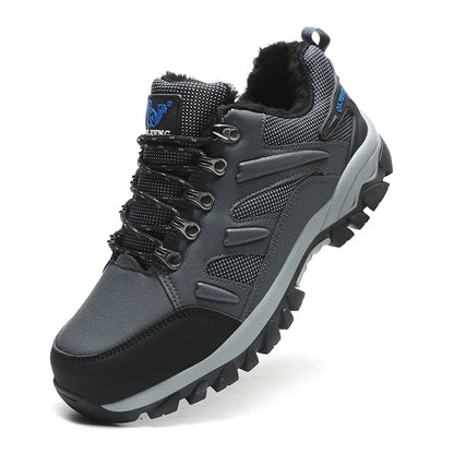 Winter Tactical Boots Combat Autumn Hiking Boots Men Snow Warm Fur Sneakers Padded Trekking Black Waterproof Leathe Sneakers.