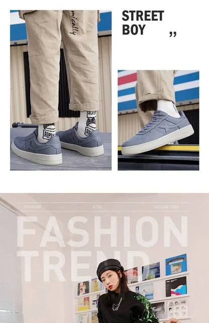 Xtep Skateboarding Shoes Non-Slip Wear-Resistant Casual White Couple Skate Sneakers Male Female Luxury Brand Shoes 881219319851