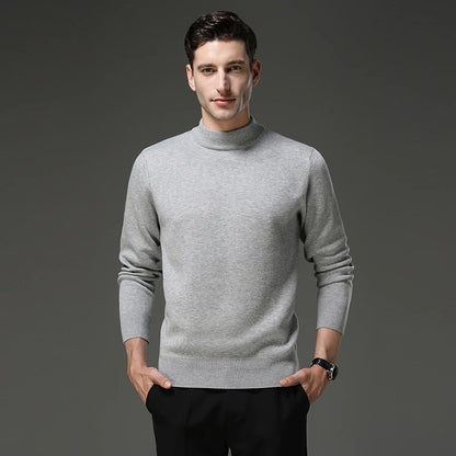 High End Wool Anti-pilling Blended Fashion Brand Half Turtleneck Knit Pullover Casual Sweater Mens Jumper Designer Clothing