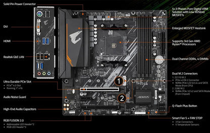 GIGABYTE New B550M AORUS ELITE Motherboard Micro-ATX Socket AM4 For Ryzen 5000 4000 3000 Series CPU Dual Channel DDR4 SATA3 M.2.