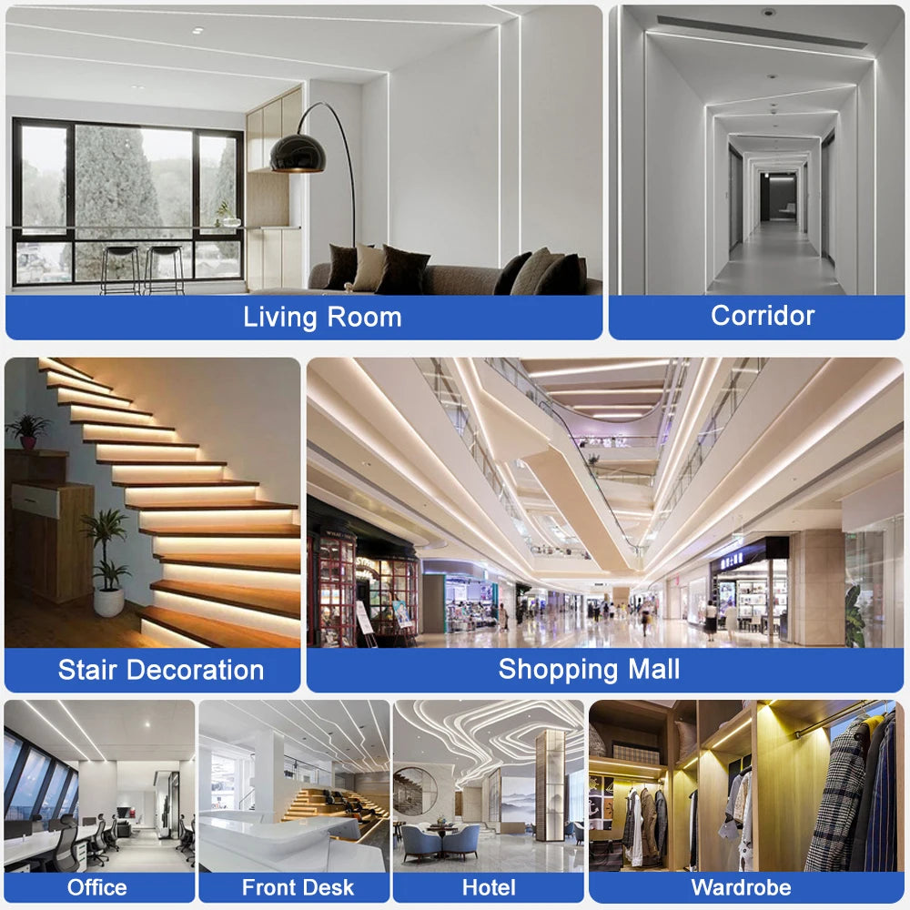 Waterproof Silicone Neon Cover Tube Flexible Soft Silica Gel for WS2811 WS2812B 5050 COB LED Strip Light Multiple Length 1m-5m.