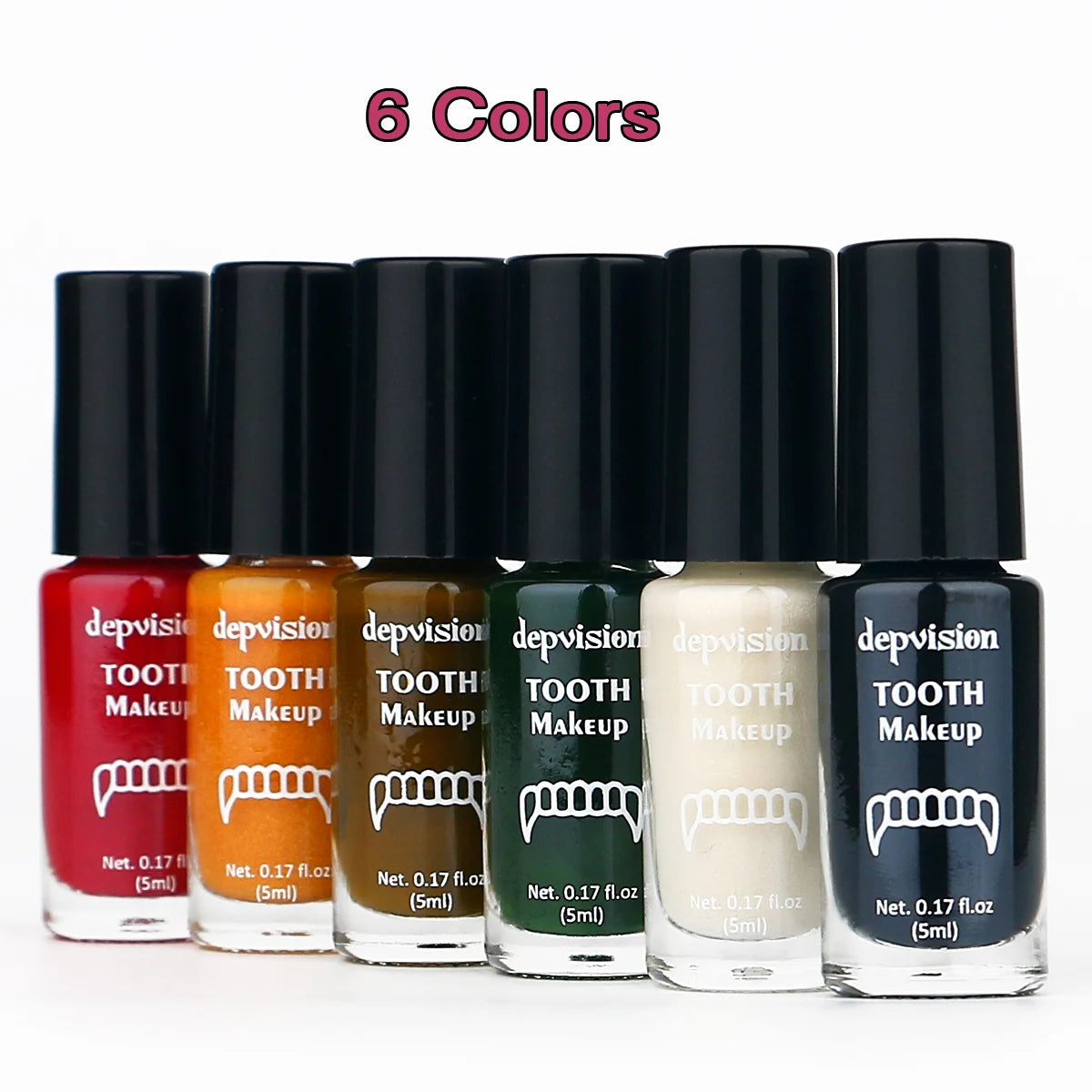 Depvision Tooth Paint Makeup Colorful Non Toxic for Halloween Party Cosplay Cosmetics Pigment.