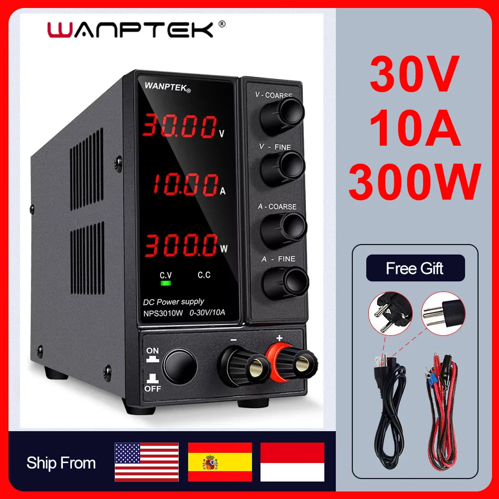 Adjustable DC Power Supply 30V 10A Voltage Regulator LED Digital lab Stabilizer Switching DC Power 60V 5A Bench Source 120V 3A.