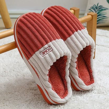 Shevalues Women's Fuzzy House Slippers Winter Warm Plush Indoor Non-slip Bedroom Slides Men Soft Comfort Fur Fluffy Cotton Shoes.