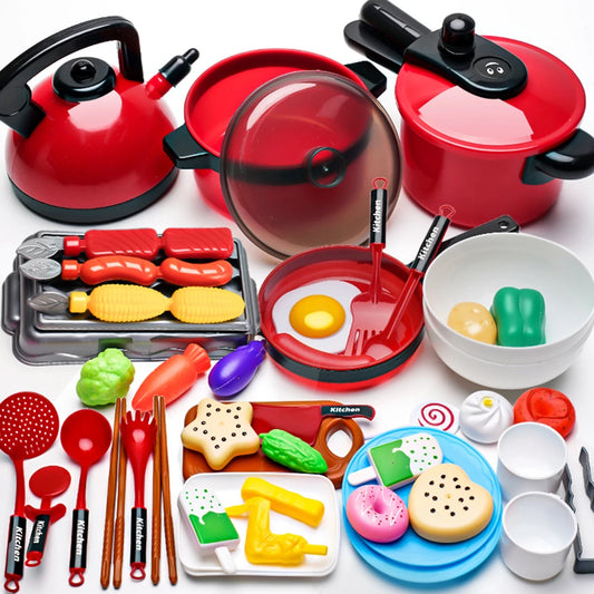 Children's simulated high fidelity cooking toys, home and school use chefs to pretend toy sets suitable for role-playing kitchen.