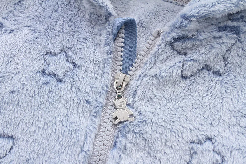 Somenie Unisex Baby Verdickte Onesie Kleidung für Herbst Winter Oberbekleidung Jungen Mädchen Niedliche Cartoon Fleece Warmer Body.