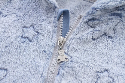 Somenie Unisex Baby Verdickte Onesie Kleidung für Herbst Winter Oberbekleidung Jungen Mädchen Niedliche Cartoon Fleece Warmer Body.