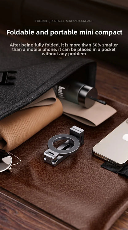 Universal Magnetic Phone Holder Travel Essentials Multi-axis Rotation Hands-Free Airplane Phone Mount Desktop Clip for Phone.