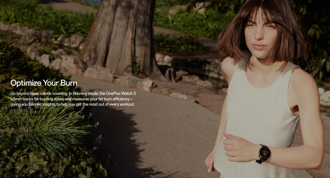 OnePlus Watch 3 43mm Smartwatch 1.32 inches AMOLED  Display Snapdragon W5 Gen 1,7 days Battery Bluetooth 5.2 NFC Google Wallet,SpO2,Sleep Blood Oxygen,Heart rate tracking,100+ original watch faces and Google play.