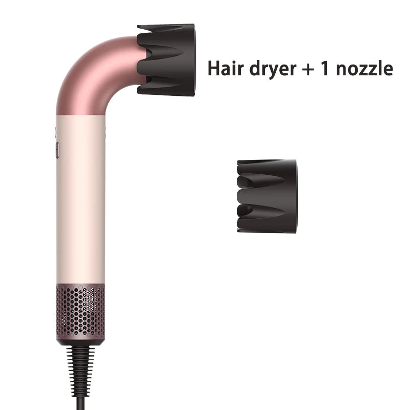 Hair dryer, 1400W high power, quick drying, lightweight body, low noise, comes with multiple types of air nozzles..