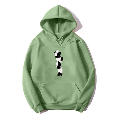Blessyuki niedlichen Cartoon Panda gedruckt Hoodies Frauen lässig lang ärmel ige Basic Student Sweatshirt plus Größe Paar Kleidung y2k Top.