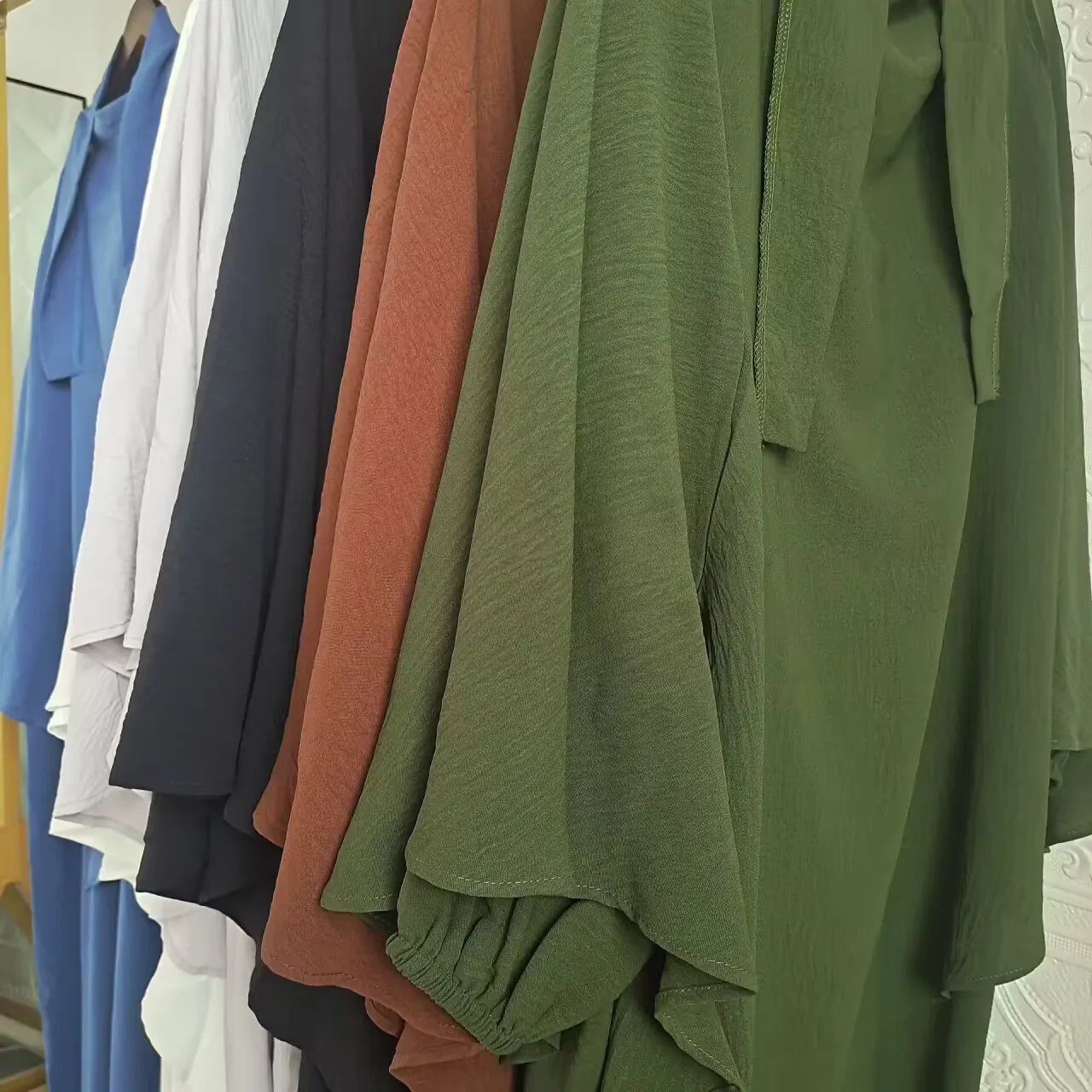 Eid Muslim Women Long Khimar 2 Piece Set Abaya Dress Prayer Garment Hijab Full Cover Islamic Ramadan Kaftan Djellaba 2023.