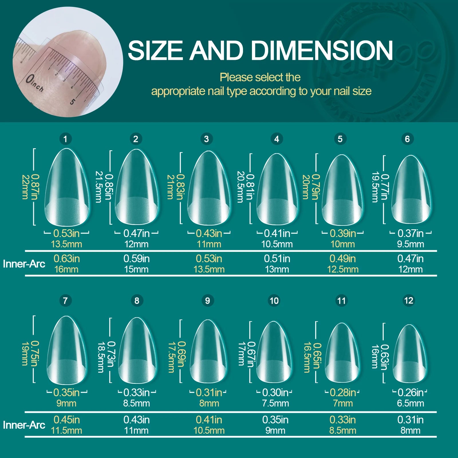 Nailpop 120pcs Acrylic Nails Fake Capsule Short Almond Coffin Square Artificial Nail Extension Soft Gel Tips Accessories Tools.