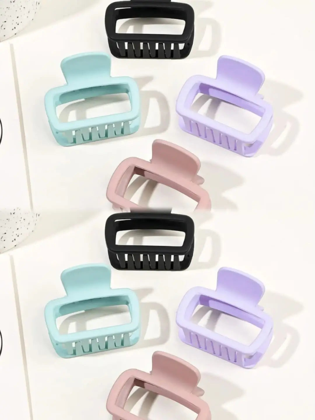 4 Pack Medium Small Hair Clips for Women, Claw Clips for Thick Thin Hair, Strong Hold Square Jaw Clips