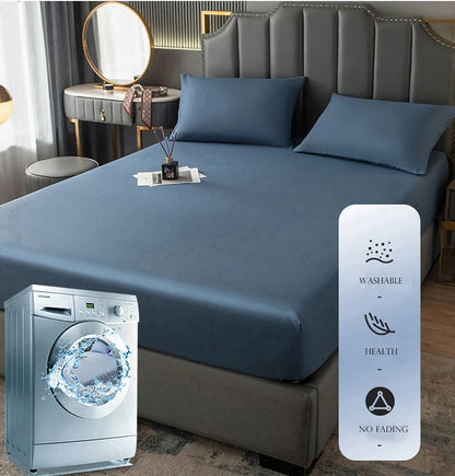 WOSTAR Waterproof mattress protector cover single double bed twin full queen king size elastic fitted sheet style protection pad.