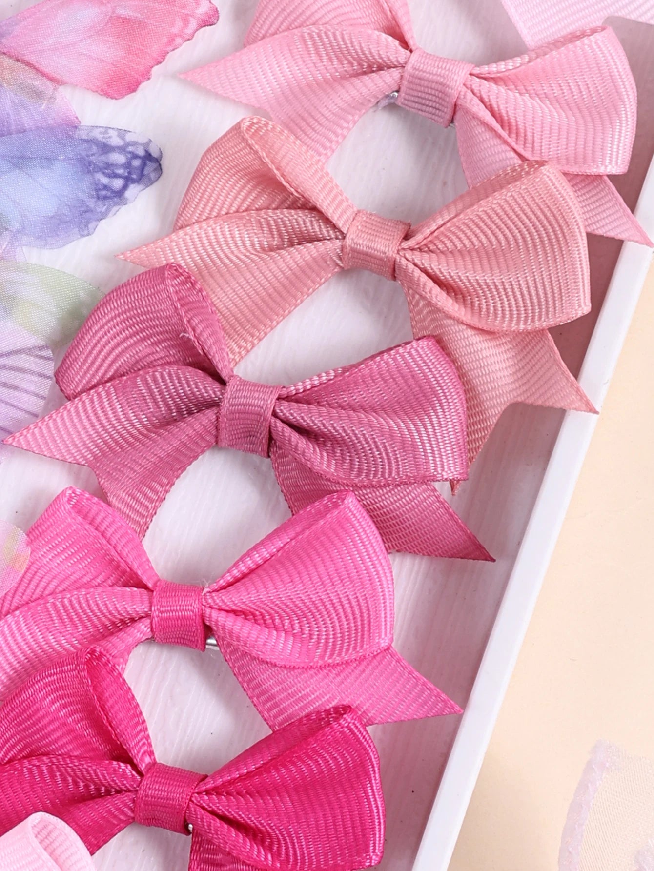 115pcs Colorful Hair Accessories Set for Women Elastic Hair Ties Printed Butterfly Hair Clips Pink Hairpins Daily Use Headwear.