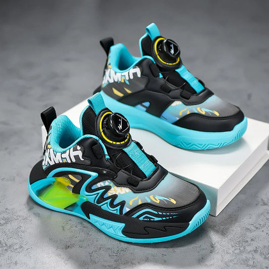 Luxury Boys Sneaker Children Origin Shoes 2025 Autumn New Fashion PU Leather Kids Basketball Shoes High Top Sneaker for Boys.