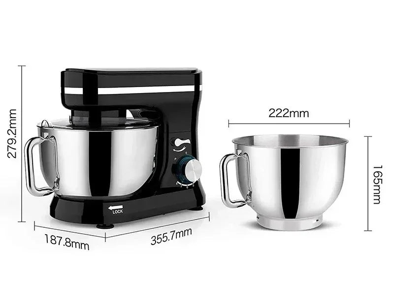 3in1 Multifunctional Chef Machine Kitchen Food Processor Stand Cream Egg Whisk Mixer Blender Cake Dough Bread Maker Machine.